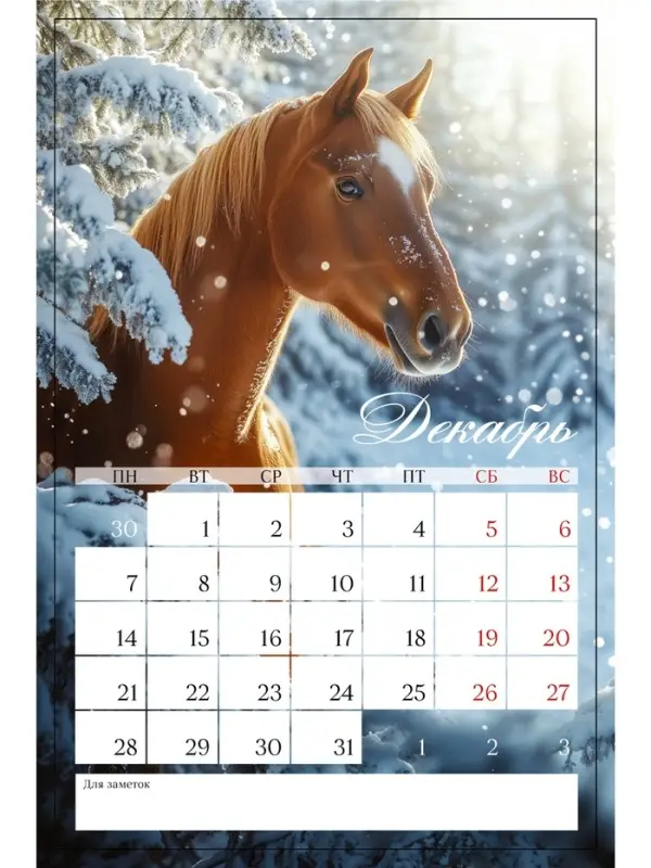 Календарь 2026 на ригеле «Тройка лошадей» Календарь 2026 на ригеле «Тройка лошадей»