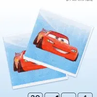 Салфетки бумажные, 24&times;24 см, 20 штук, &laquo;Машинка&raquo;