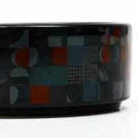 Миска &laquo;Разноцветный горошек&raquo;, 200 мл, 10.5&times;10.5&times;4 см, керамика, чёрная