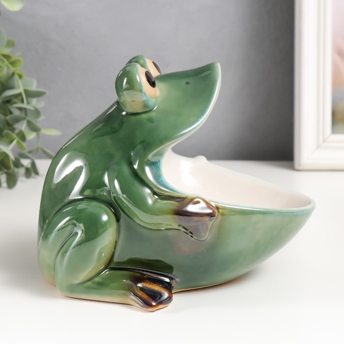 Сувенир керамика подставка Сувенир керамика подставка "Лягушка" 15х14х17,5 см
