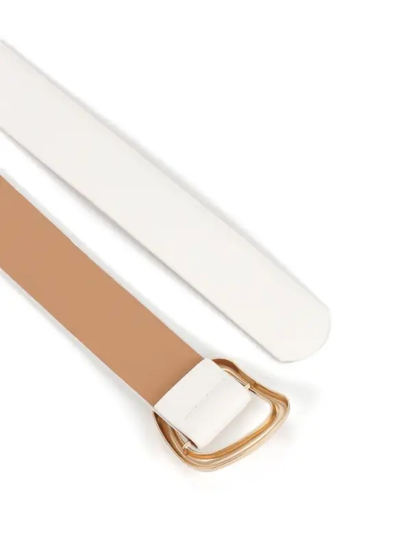 Ремень женский, затяжка, без винта, 4&times;110 см, пряжка золотистая, белый