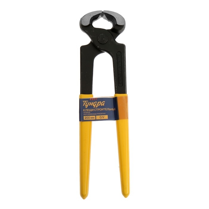 Клещи строительные ТУНДРА, CrV, прямые обрезиненные рукоятки, 200 мм Клещи строительные ТУНДРА, CrV, прямые обрезиненные рукоятки, 200 мм