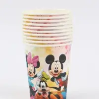 Посуда одноразовая бумажная на 10 персон: стаканы, тарелки, скатерть, Друзья