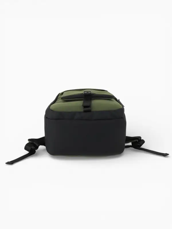 Рюкзак, 27*13*38,5 см, 2 отд 4н/карм, Комби, Водонепрон. дно, зеленый/черн