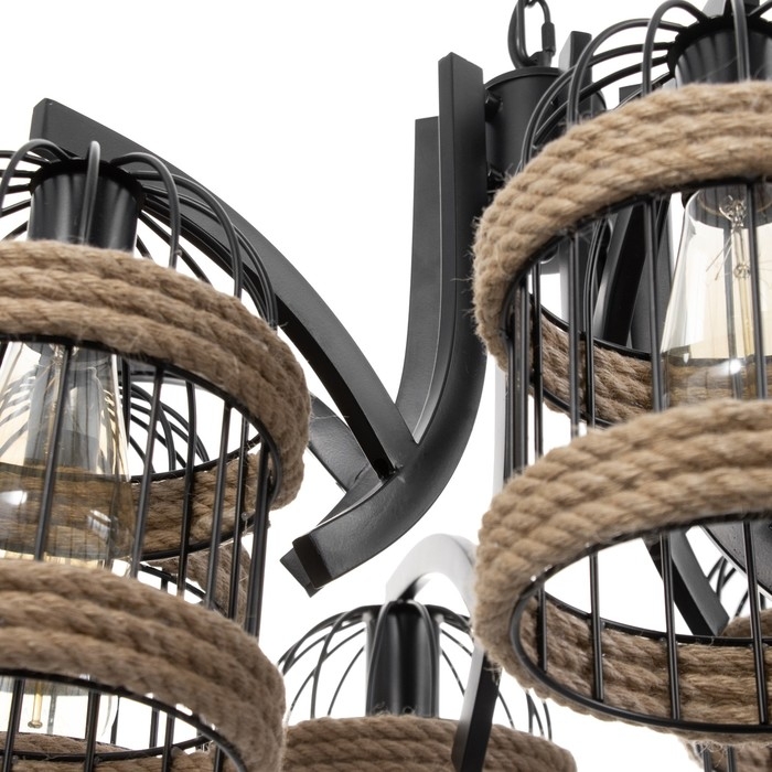 Люстра Люстра "Сенза" 6хЕ27 черный 74х39х20 см