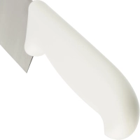 Нож поварской лез 300 мм  толщ 2 мм  3Cr13  белая пластиковая ручка
