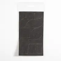 Заплатки джинсовые, креевые, лист 10&times;18 см, 10 шт., чёрный