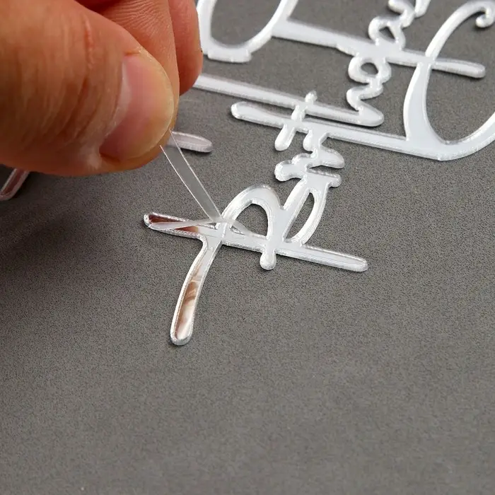 Топпер для торта &laquo;С днём рождения&raquo;, серебро