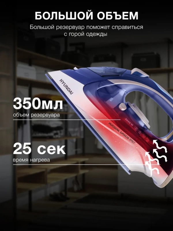 Утюг H-SI02510 3200Вт темно-синий