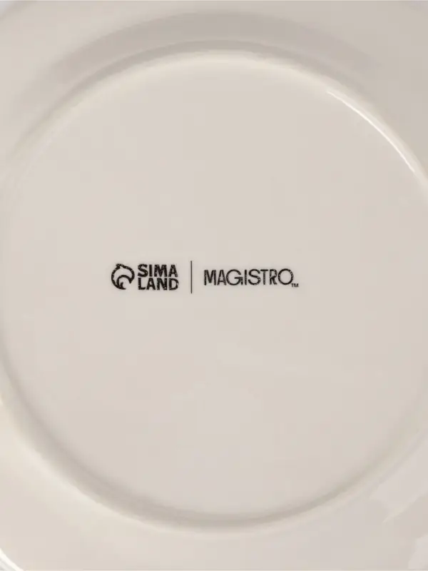 Тарелка пирожковая Magistro &laquo;Этюд&raquo;, d=15 см, керамика, белая