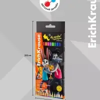 Карандаши 12 цв ErichKrause Ну, Погоди!, шестригран., пластик Карандаши 12 цв ErichKrause Ну, Погоди!, шестригран., пластик