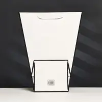 Пакет-переноска для цветов 18&times;14&times;35&times;28 см, белый с каймой