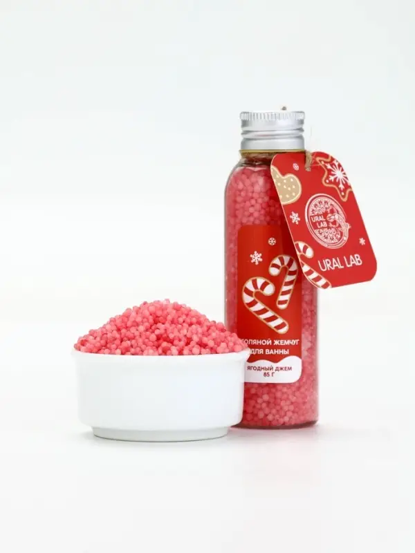 Жемчуг для ванны во флаконе, 85 гр, аромат ягодный джем, URAL LAB Жемчуг для ванны во флаконе, 85 гр, аромат ягодный джем, URAL LAB
