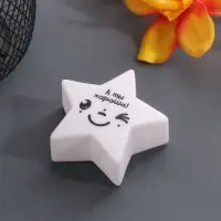 Фигурка световая RISALUX &laquo;Звезда. Смайл&raquo;, LED-ночник, 3xLR1130, 7&times;7&times;2.5 см
