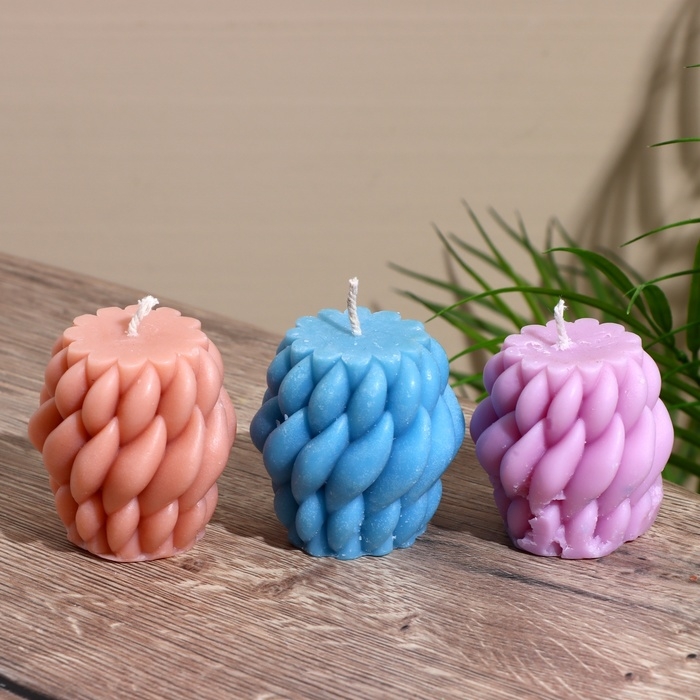 Свеча  Свеча "Капли" 6х6х6 см, соевый воск