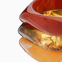 Набор 3 браслета манжета &laquo;Тренд&raquo;, акрил, разноцветный