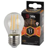 Лампа светодиодная декоративная LED 11 Вт 1430Лм 2700К шар, филамент теплый E27 230В F-LED P45-11w-827-E27
