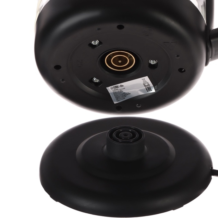 Чайник электрический Luazon LSK-1801, стекло, 1,8 л, 1500-1800 Вт, подсветка, черный Чайник электрический Luazon LSK-1801, стекло, 1,8 л, 1500-1800 Вт, подсветка, черный