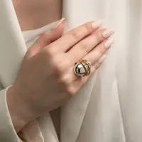 Кольцо &laquo;Сетка на овале&raquo;, медь, цвет серебро, золото, безразмерное