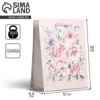 Пакет подарочный ламинированный, упаковка, Present for you, S 12 х 15 х 5.5 см