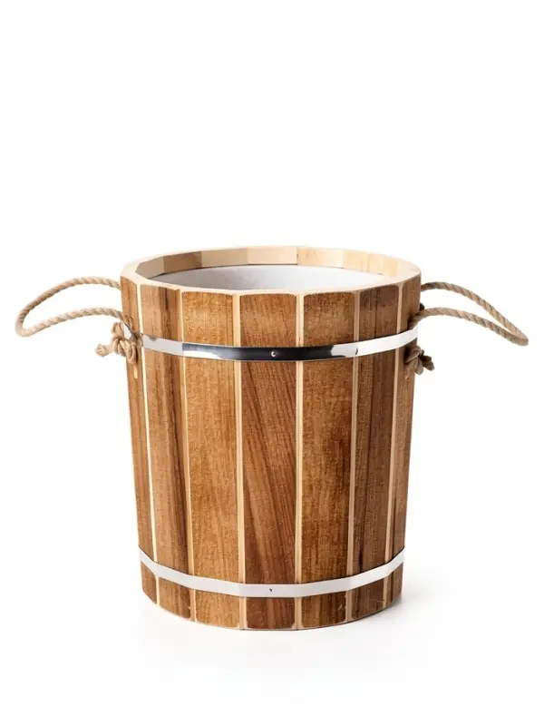 Ведро-запарник для бани и сауны &laquo;Добрыня&raquo;, 20 л, деревянное, пластмассовая вставка