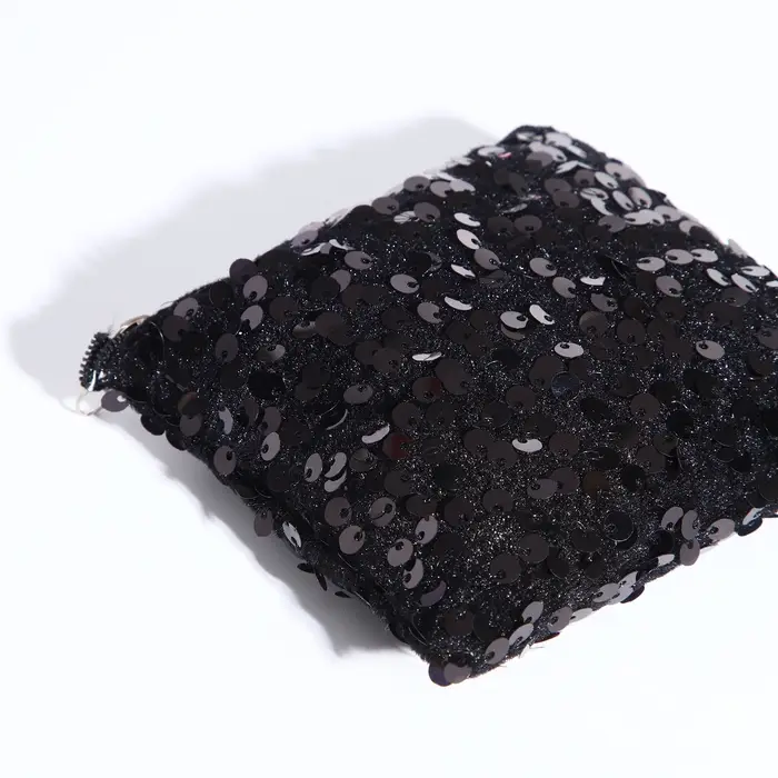 Кошелёк монетница на молнии, цвет чёрный