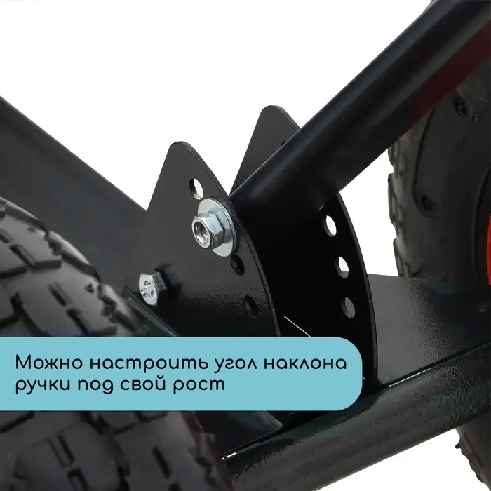 Движок для уборки снега, оцинкованный ковш 43&times;75 см, металлическая планка, на колёсах, металлический черенок, с ручкой