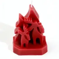 Свеча новогодняя &laquo;Олени&raquo;, 7&times;5&times;8.5 см, 9 ч, красный