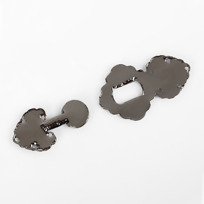 Декоративная застёжка, 6,3 × 2,8 см, цвет чёрный Декоративная застёжка, 6,3 × 2,8 см, цвет чёрный