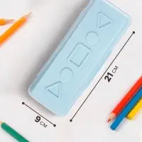 Пенал - футляр Calligrata &laquo;Прованс&raquo;, 21&times;9&times;4.5 см, непрозрачный, пластиковый, МИКС