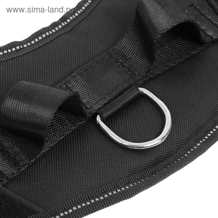 Шлейка К9 мягкая светоотражающая, размер S, ОГ 45-55 см, вес 5-12,5 кг, чёрная Шлейка К9 мягкая светоотражающая, размер S, ОГ 45-55 см, вес 5-12,5 кг, чёрная