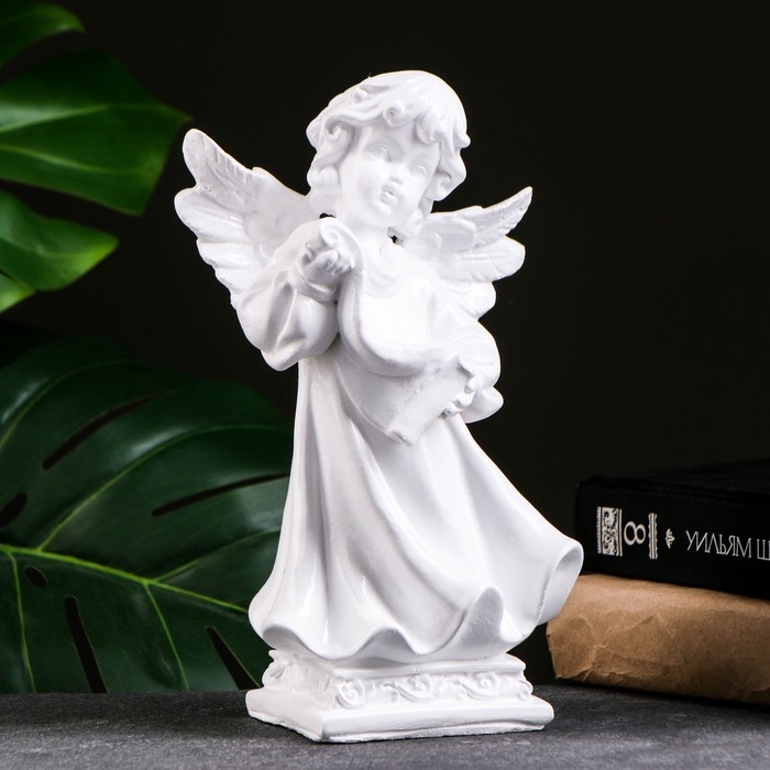 Фигура  Фигура "Ангел девочка с берестой" 23х14см