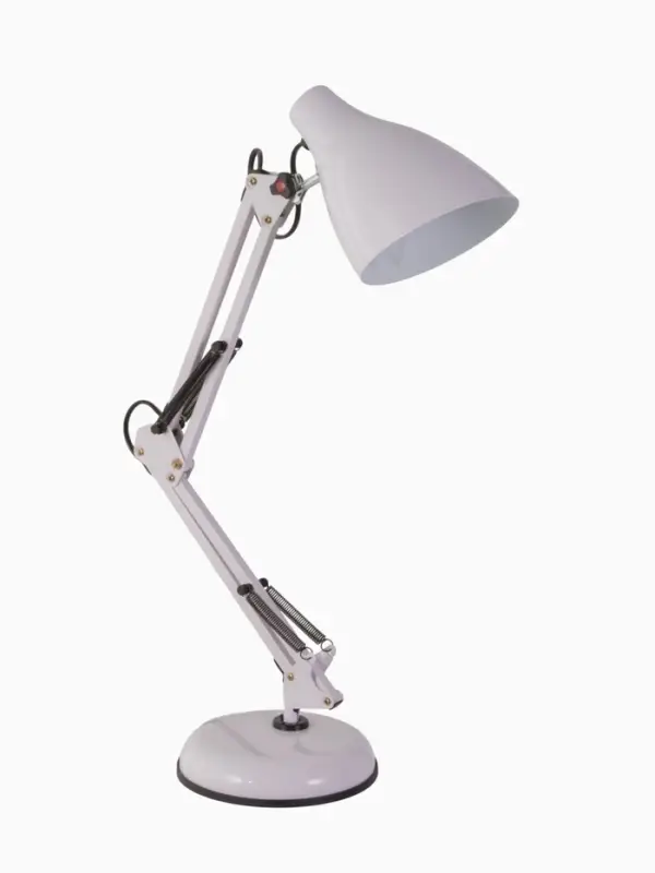 Лампа настольная Е27 60 Вт &laquo;Валли&raquo; белая шарнирная 43&times;21&times;14.5 см RISALUX