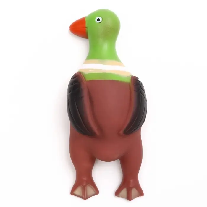 Игрушка пищащая &laquo;Скромная утка&raquo; для собак, 18&times;7&times;4 см, коричневая