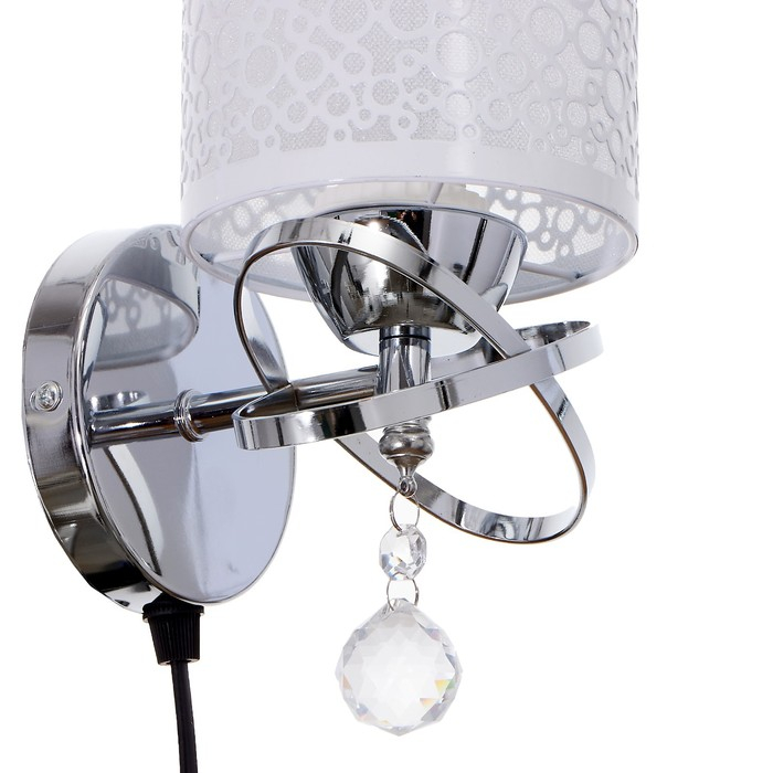 Бра с проводом 2571/1P E27 40Вт хром 12х26 см