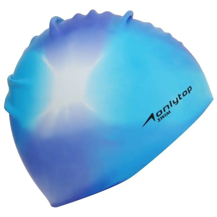 Шапочка для плавания взрослая ONLYTOP Swim, силиконовая, обхват 54-60 см, МИКС