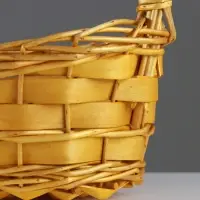 Корзина плетёная для хранения Fleet, из лозы, с ручкой, бежевая, набор 3 шт.