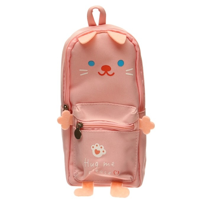 Пенал школьный на молнии Calligrata Пенал школьный на молнии Calligrata "Зверушка", 2 отделения, МИКС