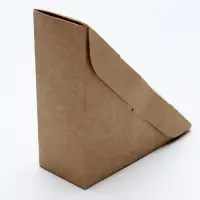 Упаковка для сэндвича, крафт, 13×13×5 см