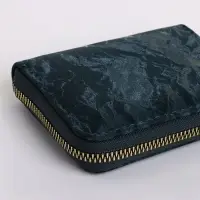 Кошелёк женский на молнии 11&times;2.5&times;9 см, однотонный, зелёный