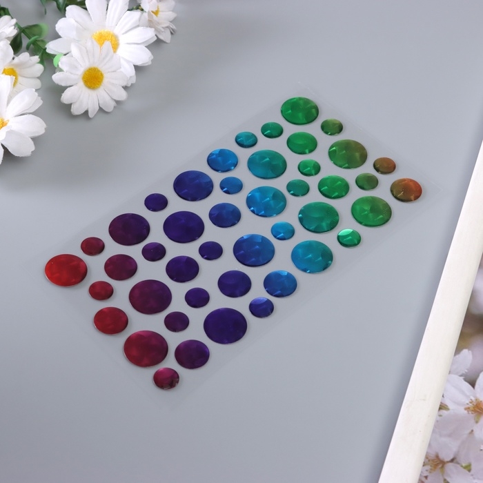 Наклейки для творчества пластик Наклейки для творчества пластик "Градиент. Круг" 22х9,5 см