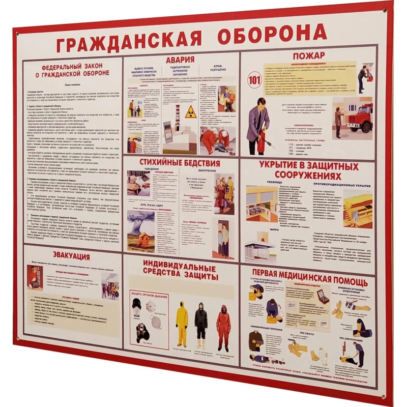 Информационный стенд-плакат Attache Гражданская оборона 949