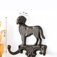 Крючки настенные &laquo;Собака&raquo;, ключница декоративная, чугун, 16&times;4&times;16 см