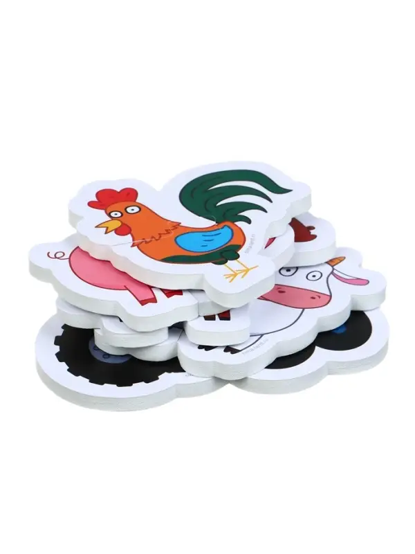 Мягкие пазлы для ванны Мягкие пазлы для ванны "Животные", Синий трактор