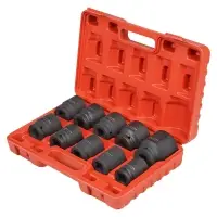Набор головок ударных 3/4"DR L=56мм, 10пр. (24-46мм) пласт. кейс.