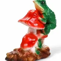 Садовая фигура из гипса &laquo;Лягушка на мухоморе&raquo; малая, 27 см
