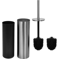 Ершик для унитаза Luscan закрытый с подст.,нержавеющ. сталь, серебристый