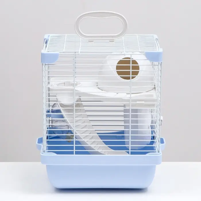 Клетка для грызунов укомплектованная, 23&times;19&times;28 см, голубая