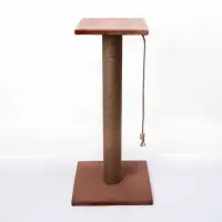 Когтеточка, 40&times;40&times;84 см, с высоким и толстым столбиком и площадкой, джут, МИКС
