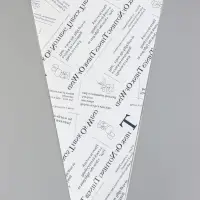 Пакет цветочный Конус, белый, 28&times;9&times;44 см&plusmn;1 см